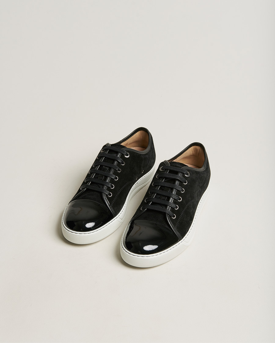 Herren | Schwarze Sneakers | Lanvin | Patent Cap Toe Sneaker Black