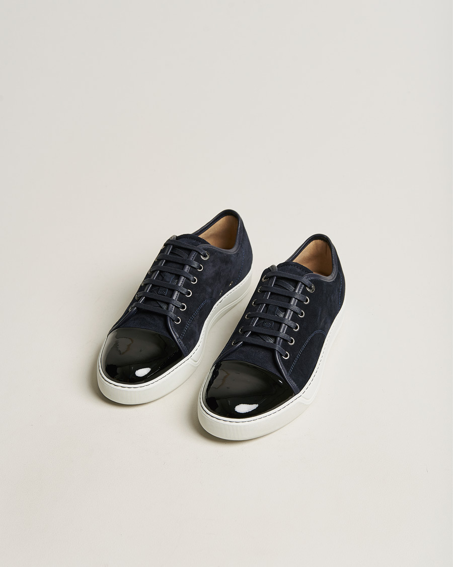 Herren | Lanvin | Lanvin | Patent Cap Toe Sneaker Navy