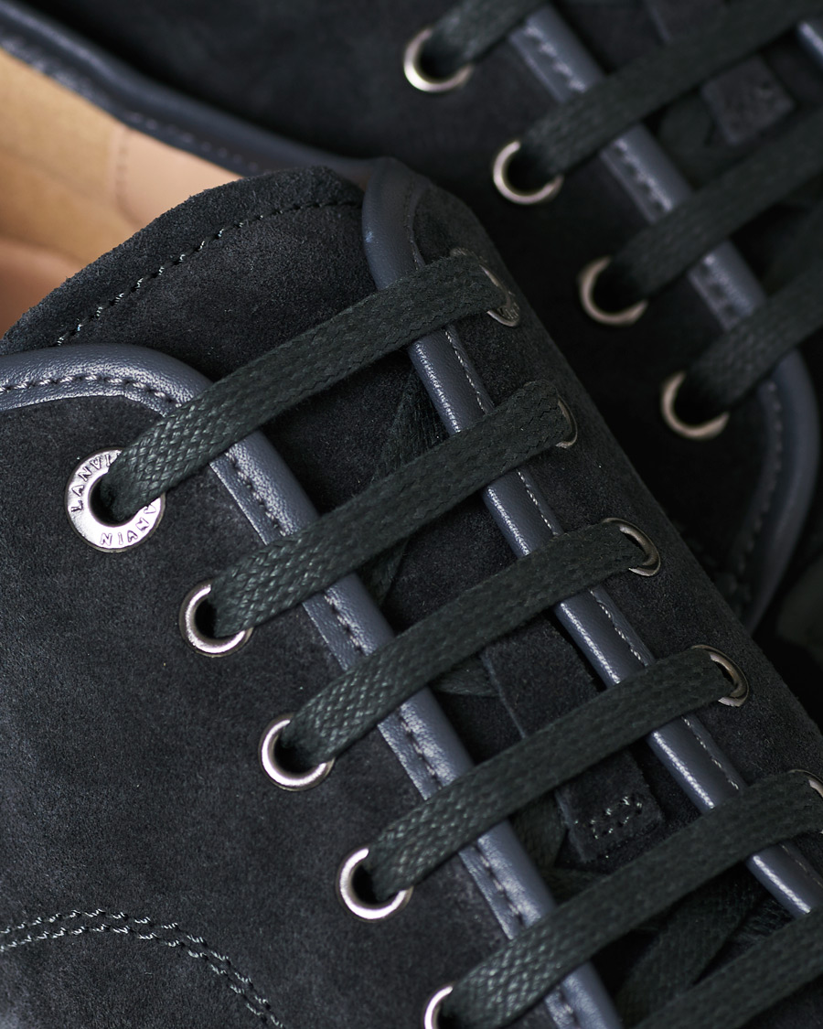 Herren | Lanvin Patent Captoe Sneaker Grey Suede | Lanvin | Patent Captoe Sneaker Grey Suede