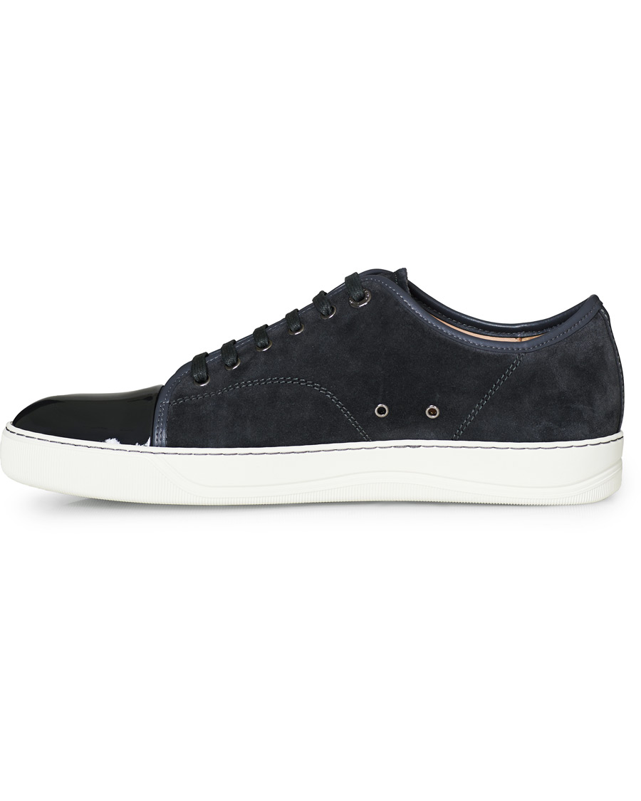 Herren | Lanvin Patent Captoe Sneaker Grey Suede | Lanvin | Patent Captoe Sneaker Grey Suede