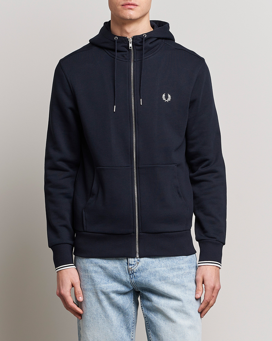 Herren | Pullover | Fred Perry | Full Zip Hooded Sweatshirt Navy