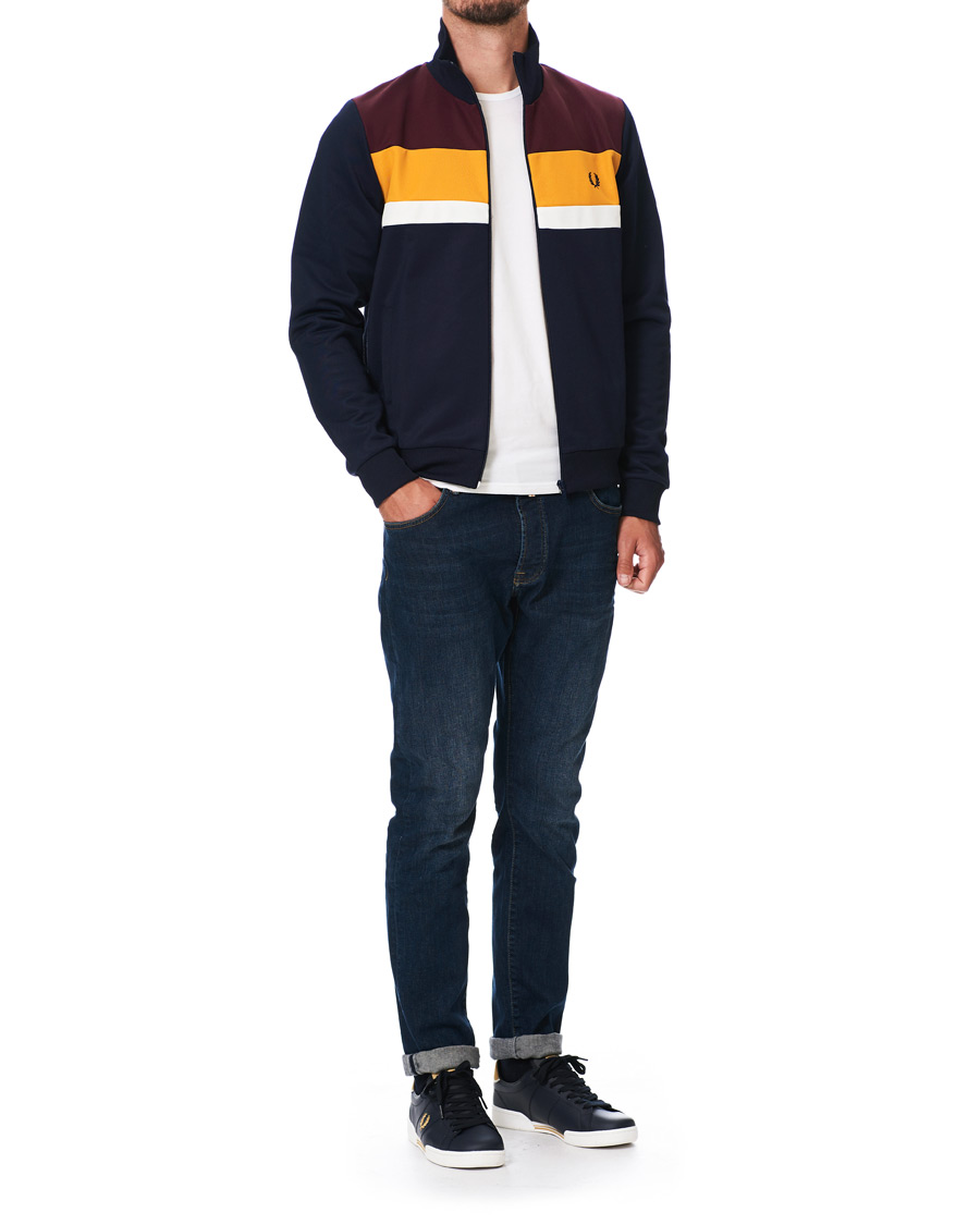 Herren | Pullover | Fred Perry | Colour Block Track Jacket Carbon Blue