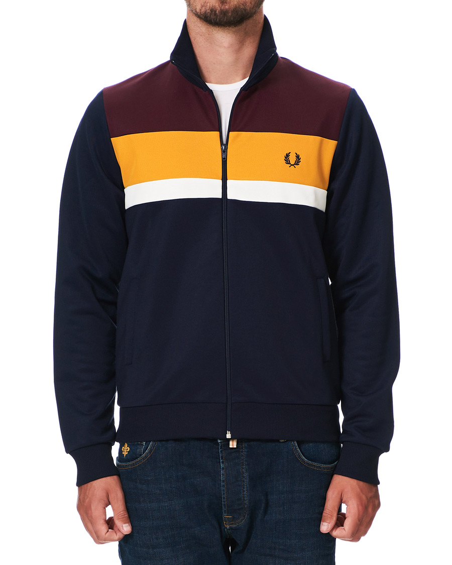 Herren | Pullover | Fred Perry | Colour Block Track Jacket Carbon Blue