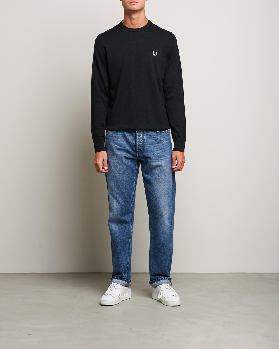 Herren | Pullover | Fred Perry | Classic Crew Neck Jumper Black