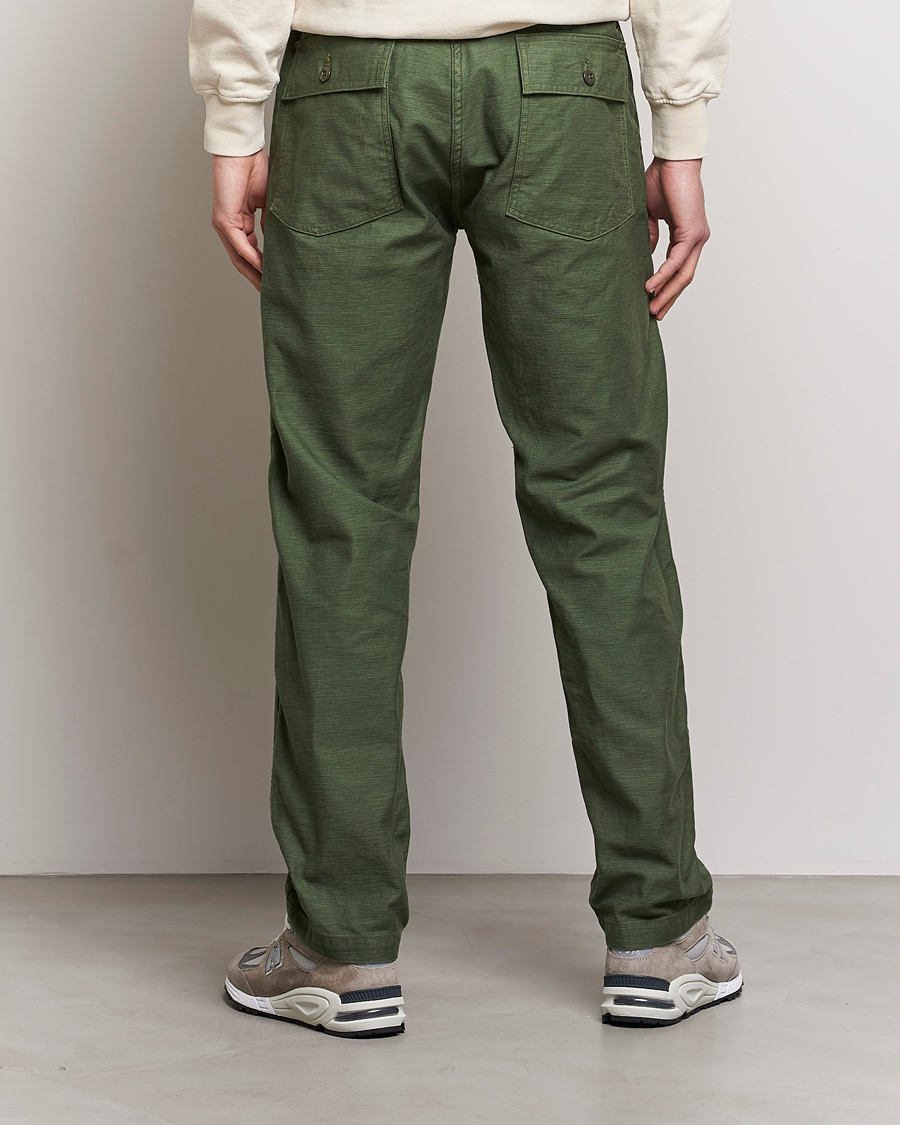Herren | Hosen | orSlow | Slim Fit Original Sateen Fatigue Pants Green