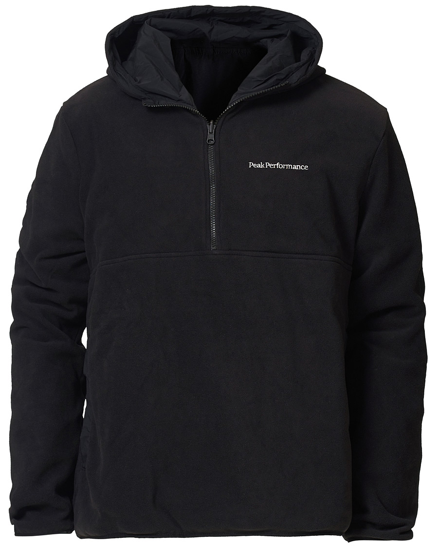 Herren | Pullover | Peak Performance | Tech Soft Fleece Reversible Half Zip Hoodie Black