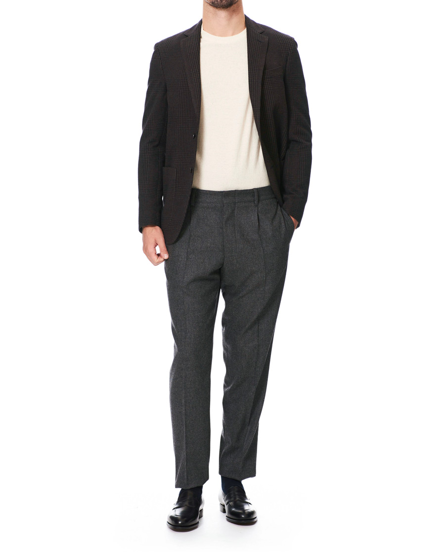 Herren | Sakkos | The Gigi | Degas Wool Blend Check Blazer Dark Brown