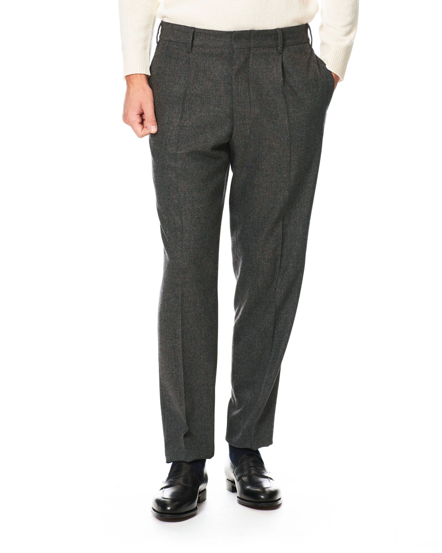 Herren | Hosen | The Gigi | Tonga Stretch Flannel Trousers Grey Melange