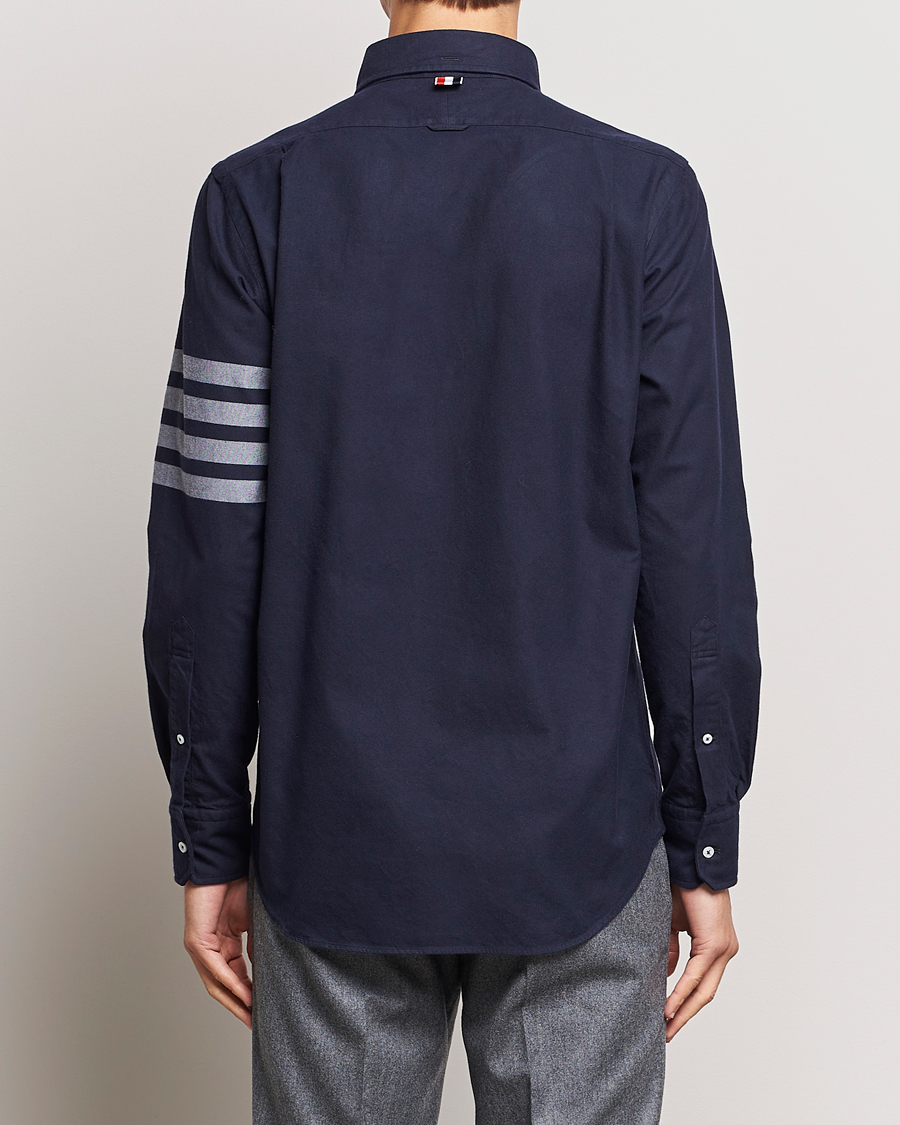 Herren | Hemden | Thom Browne | 4 Bar Flannel Shirt Navy