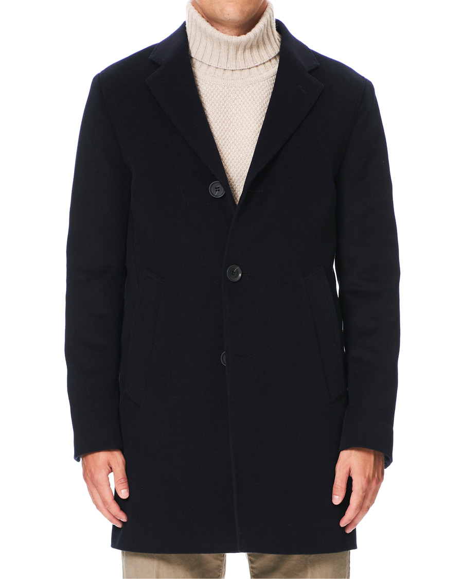 Herren | Jacken | Oscar Jacobson | Storvik Wool/Cashmere Coat Navy