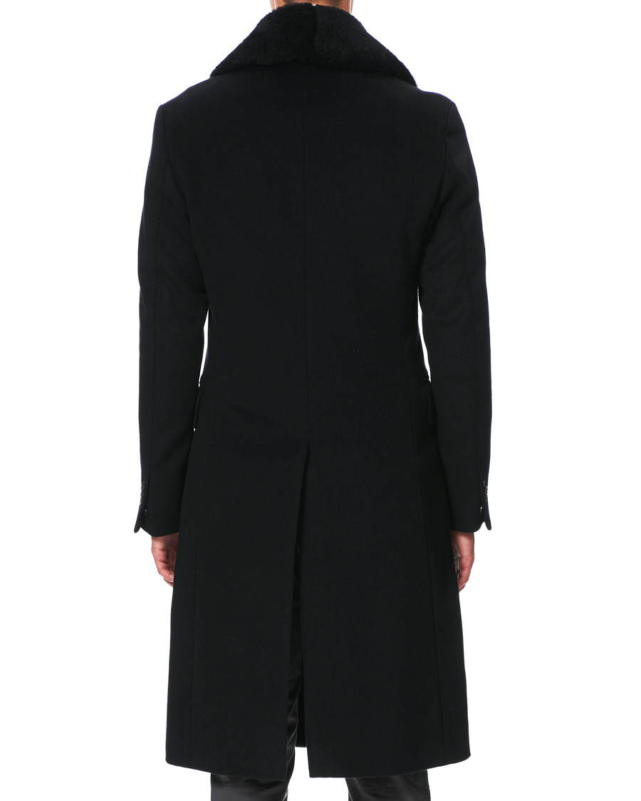 Herren | Jacken | Oscar Jacobson | Pekka DB Sherling Collar Coat Black
