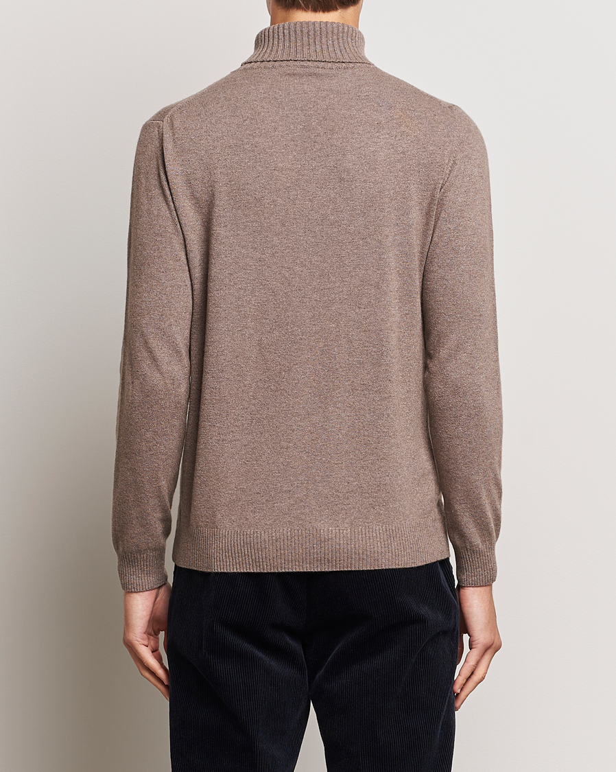 Herren | Pullover | Oscar Jacobson | Salim Wool/Cashmere Rollneck Light Brown