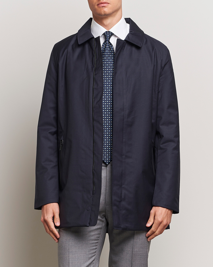 Herren | Jacken | UBR | Regulator Coat Savile Dark Navy Wool
