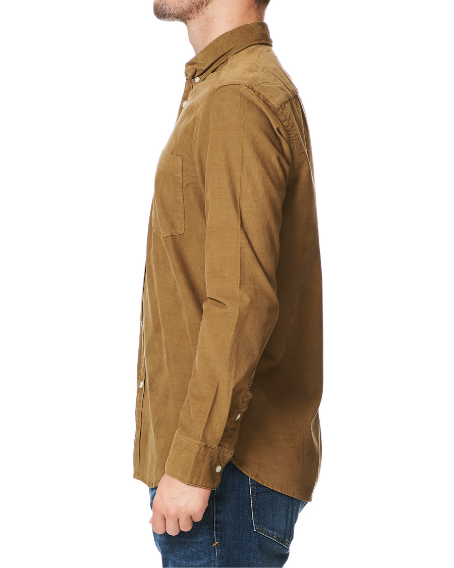 Herren | Hemden | Calvin Klein | Fine Corduroy Button Down Shirt Caramel