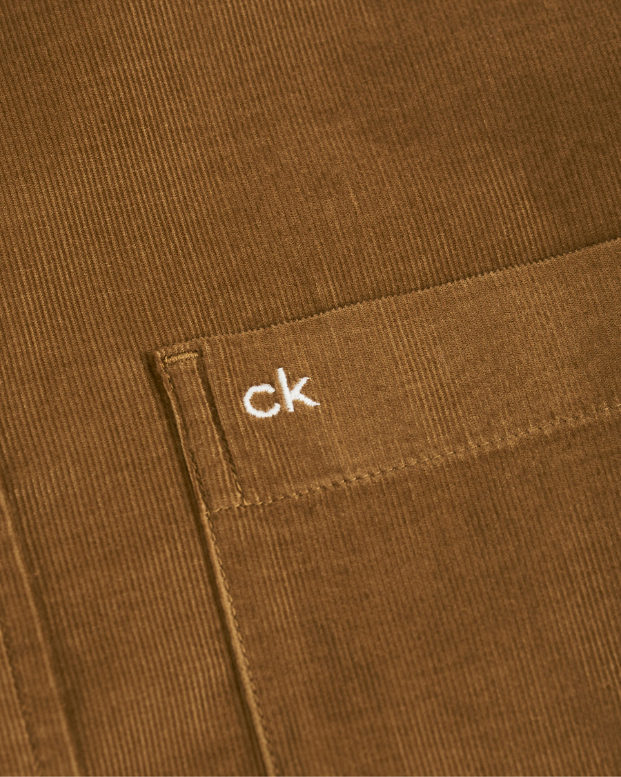 Herren | Hemden | Calvin Klein | Fine Corduroy Button Down Shirt Caramel