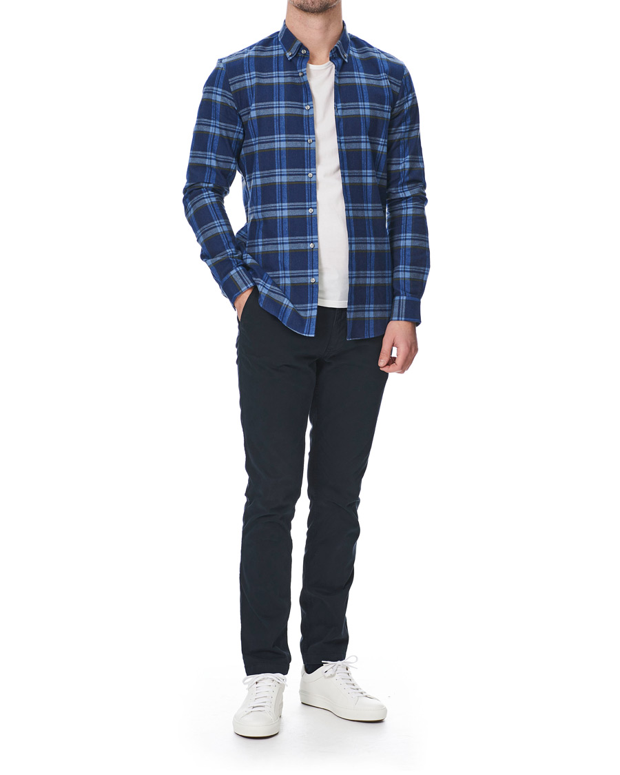 Herren | Hemden | Calvin Klein | Slim Fit Soft Touch Check Shirt Blue