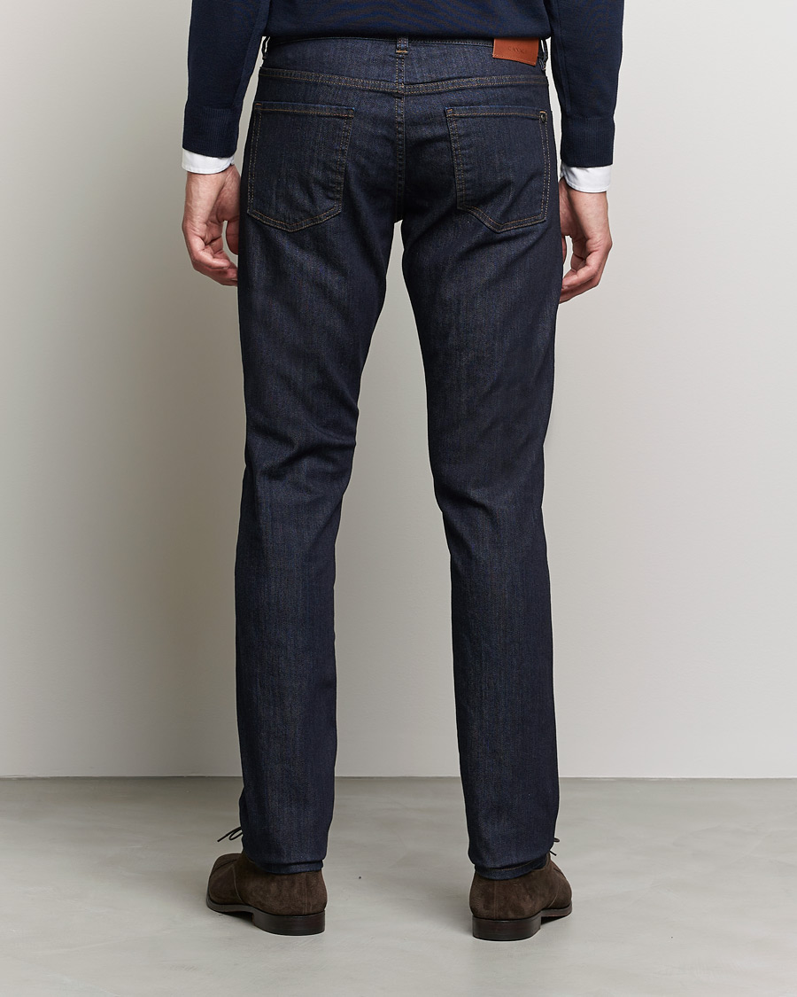 Herren | Jeans | Canali | Slim Fit Stretch Jeans Dark Rinse