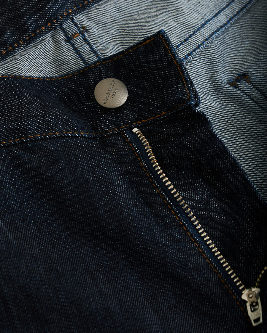 Herren | Jeans | Canali | Slim Fit Stretch Jeans Dark Rinse