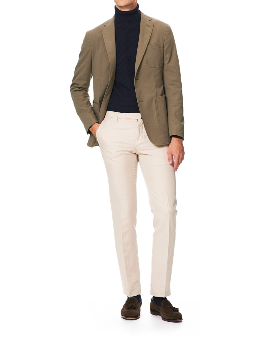 Herren | Pullover | Canali | Micro Pattern Turtleneck Navy