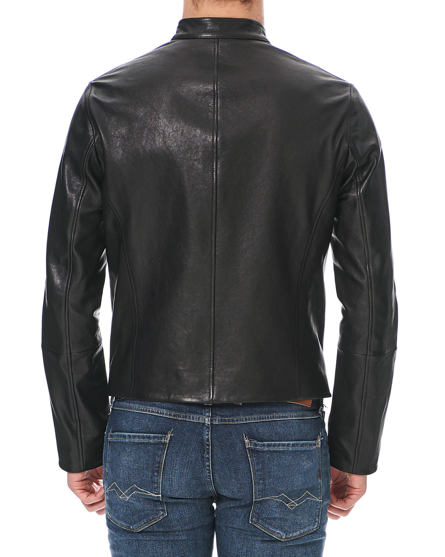 Herren | Jacken | Emporio Armani | Leather Jacket Black