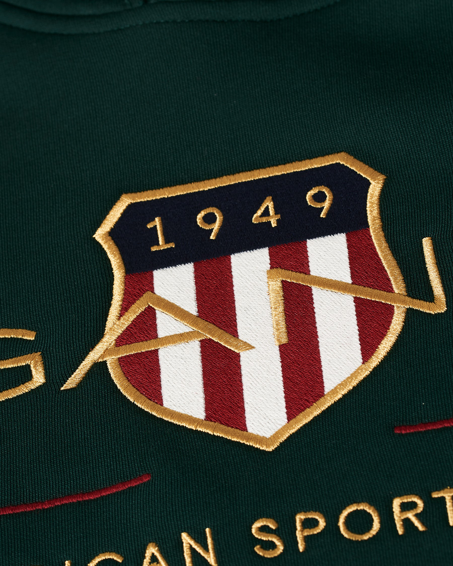 Herren | Pullover | GANT | Archive Shield Hoodie Tartan Green