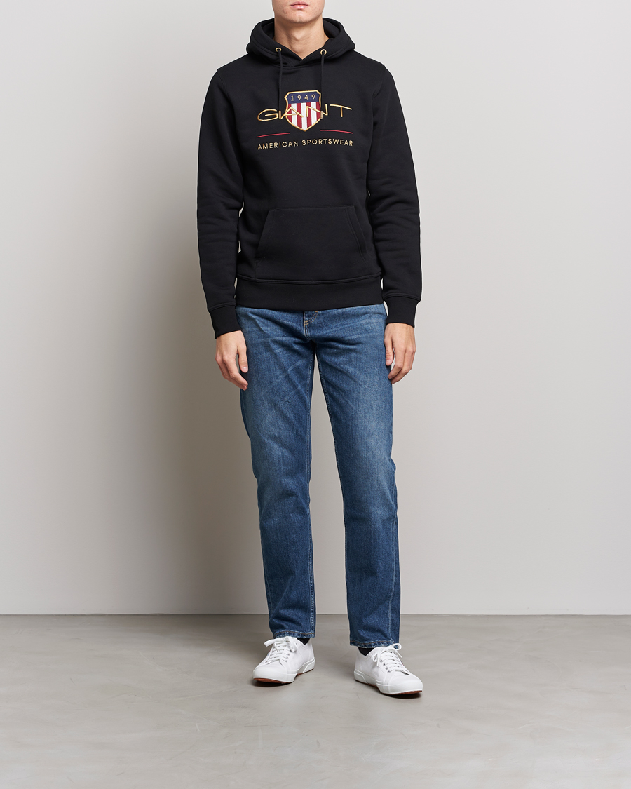 Herren | Pullover | GANT | Archive Shield Hoodie Black
