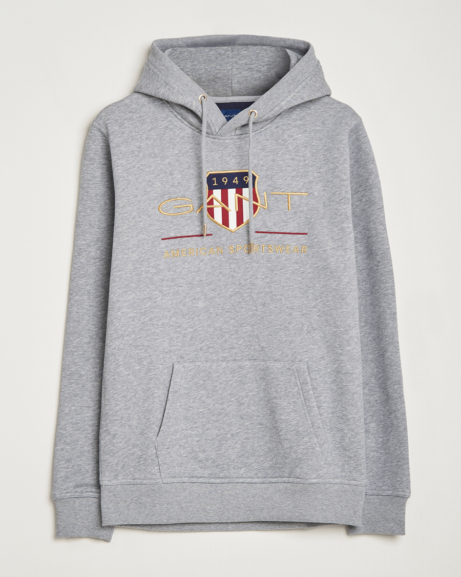 Herren | Pullover | GANT | Archive Shield Hoodie Grey Melange