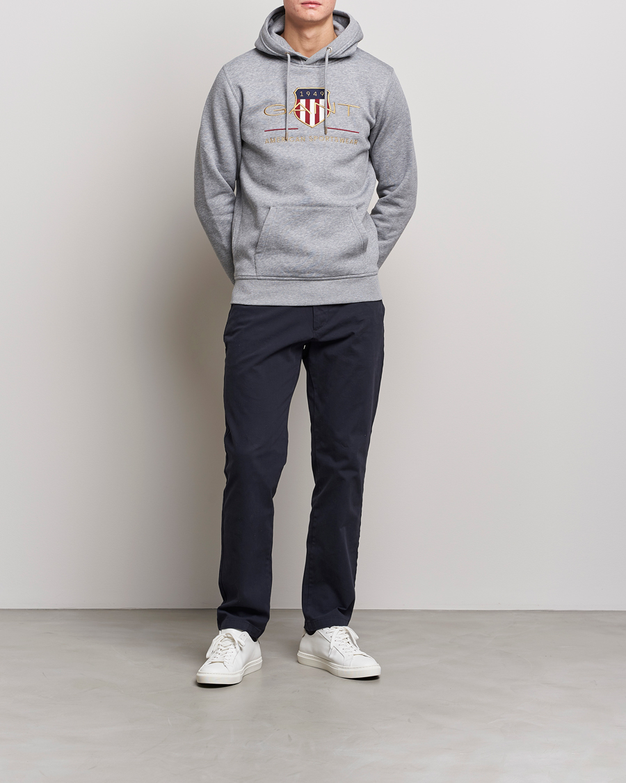 Herren | Pullover | GANT | Archive Shield Hoodie Grey Melange