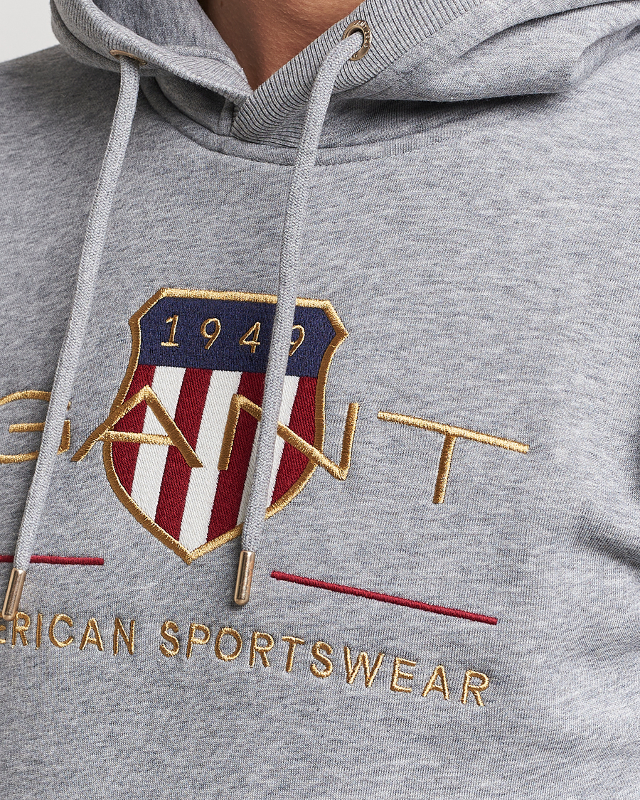 Herren | Pullover | GANT | Archive Shield Hoodie Grey Melange