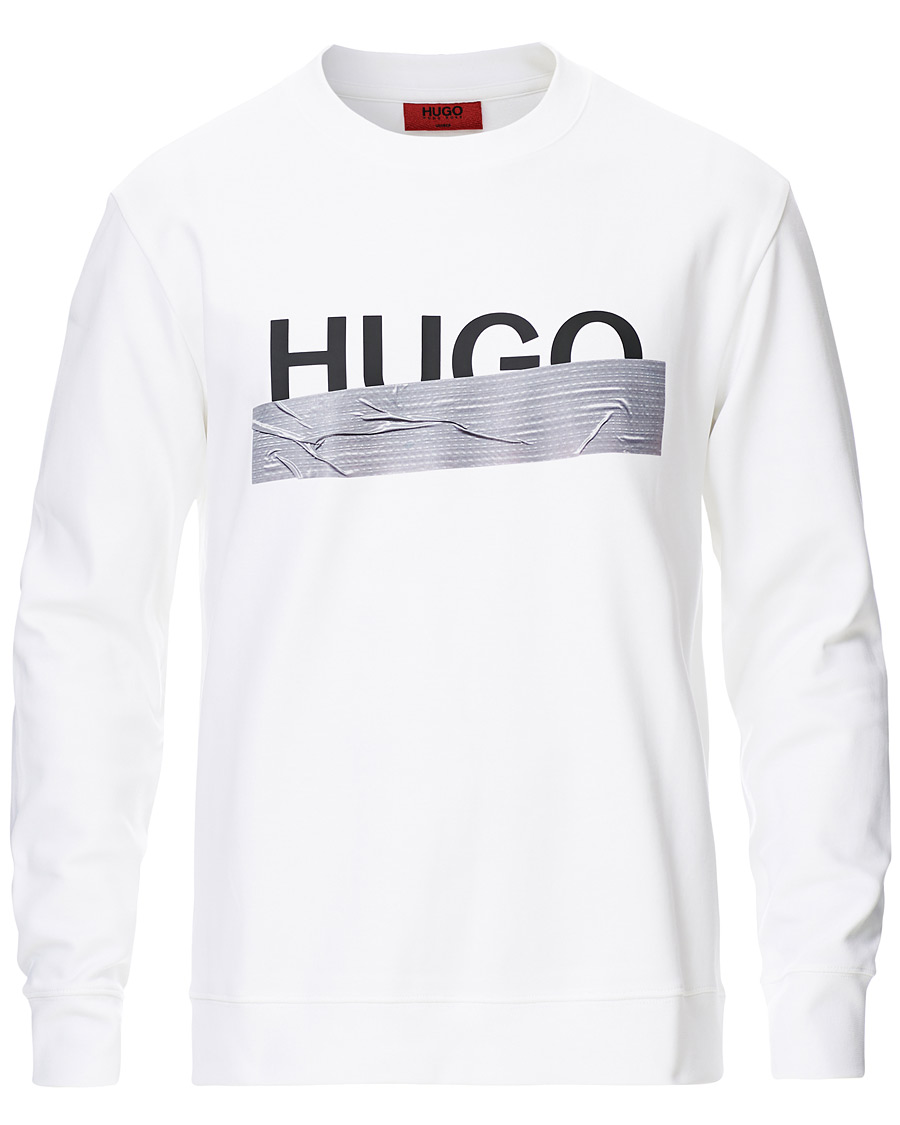 Herren | Pullover | HUGO | Dicago Logo Crew Neck Sweatshirt White