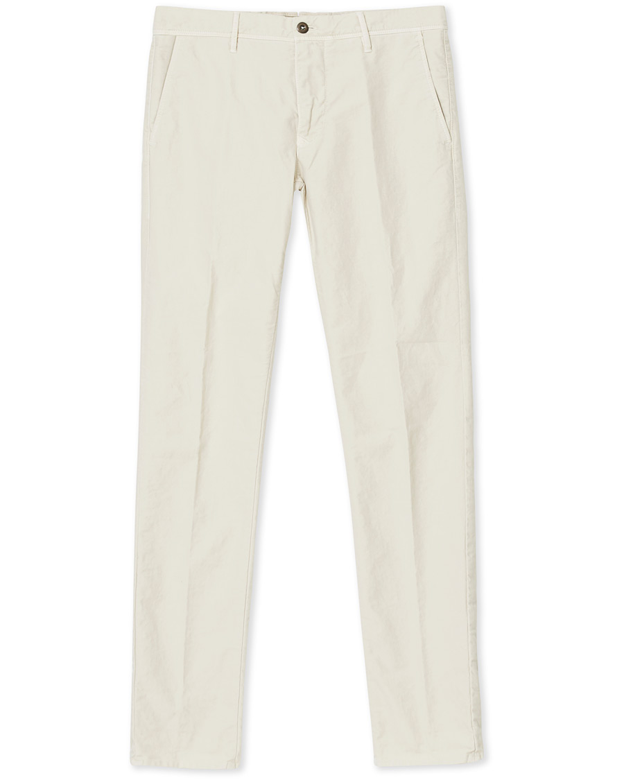 Herren | Hosen | Incotex | Slim Fit Garment Dyed Washed Slacks Off White