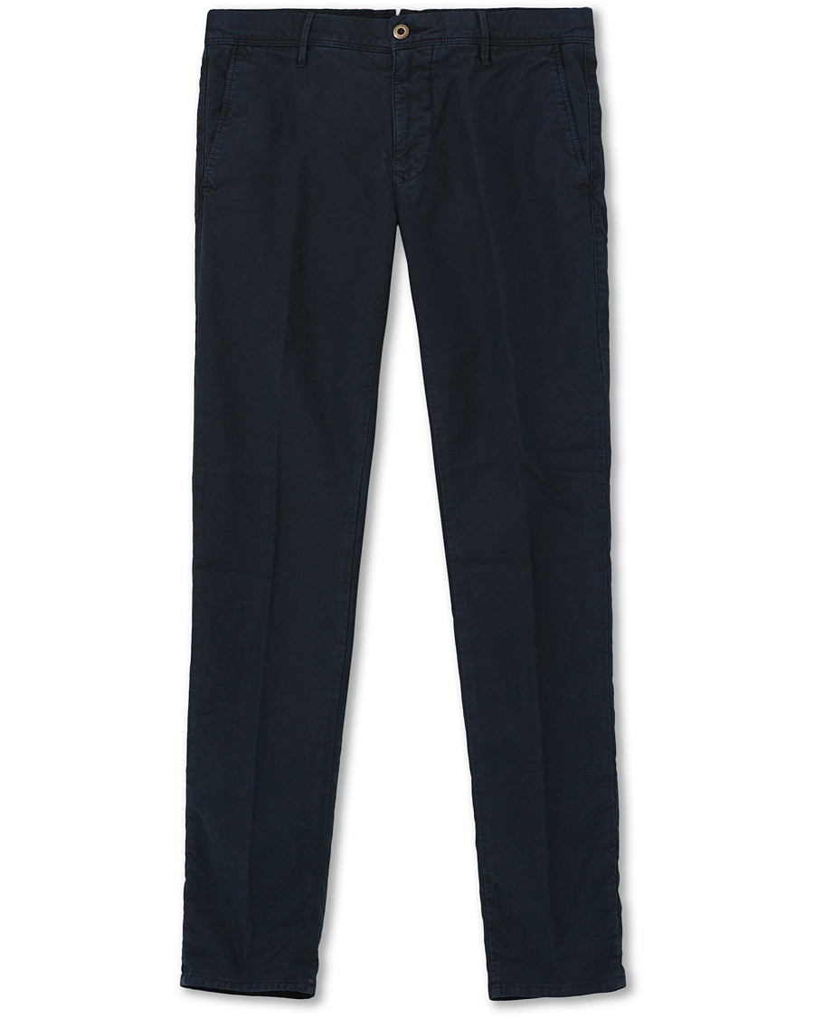Herren | Hosen | Incotex | Slim Fit Garment Dyed Washed Slacks Navy
