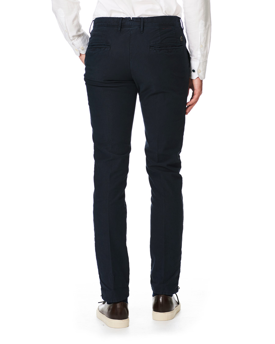 Herren | Hosen | Incotex | Slim Fit Garment Dyed Washed Slacks Navy