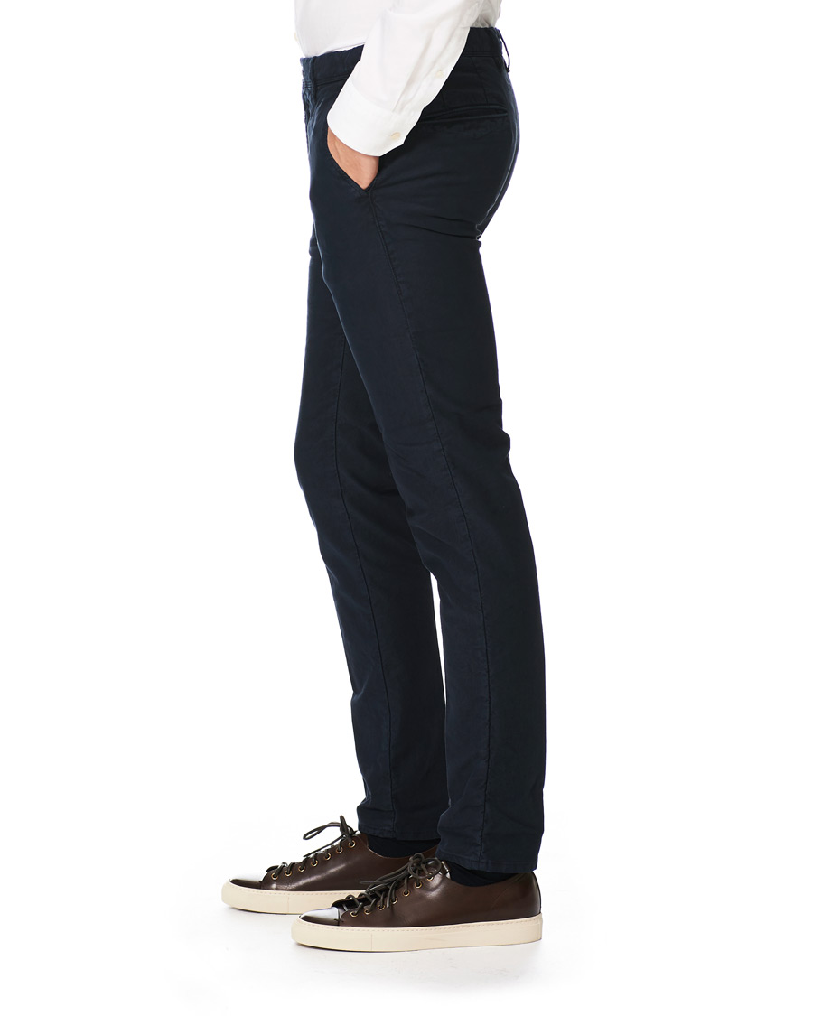 Herren | Hosen | Incotex | Slim Fit Garment Dyed Washed Slacks Navy