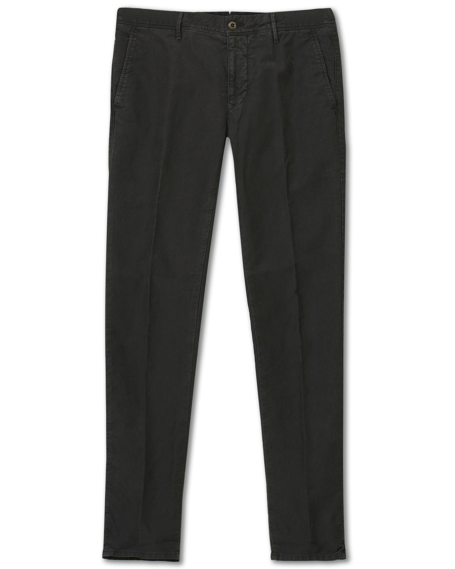 Herren | Hosen | Incotex | Slim Fit Garment Dyed Washed Slacks Black