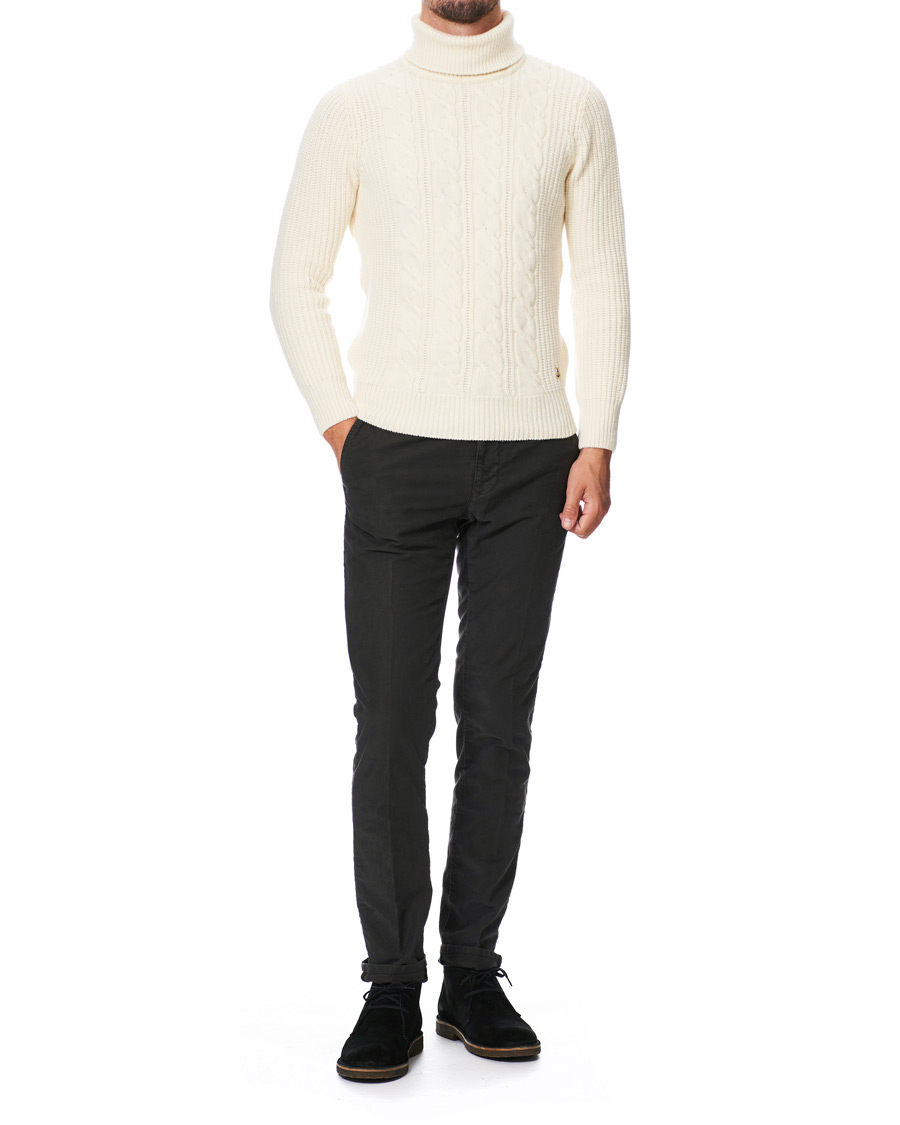 Herren | Hosen | Incotex | Slim Fit Garment Dyed Washed Slacks Black