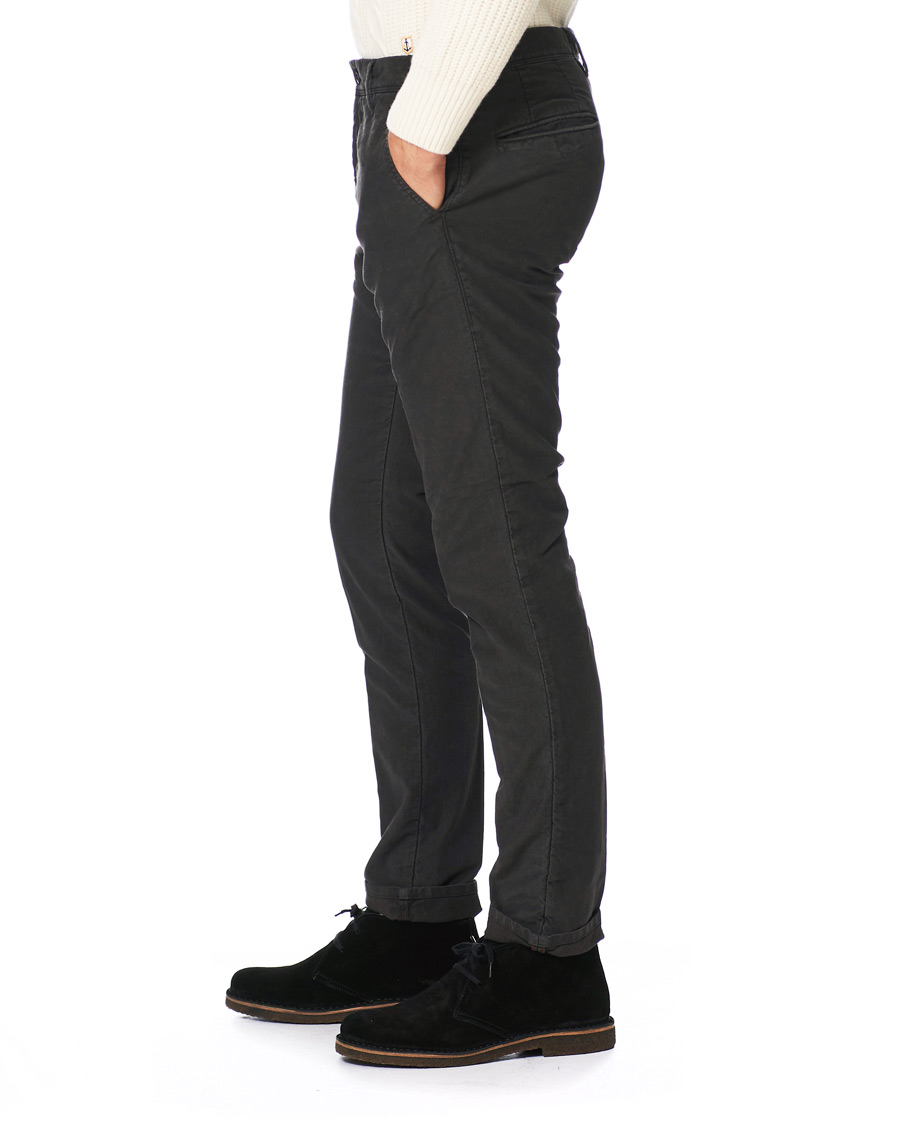 Herren | Hosen | Incotex | Slim Fit Garment Dyed Washed Slacks Black
