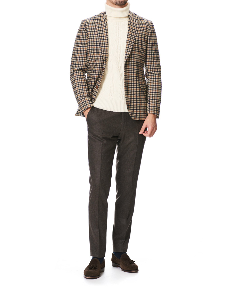 Herren | Hosen | Morris | Rodney Flannel Trousers Brown
