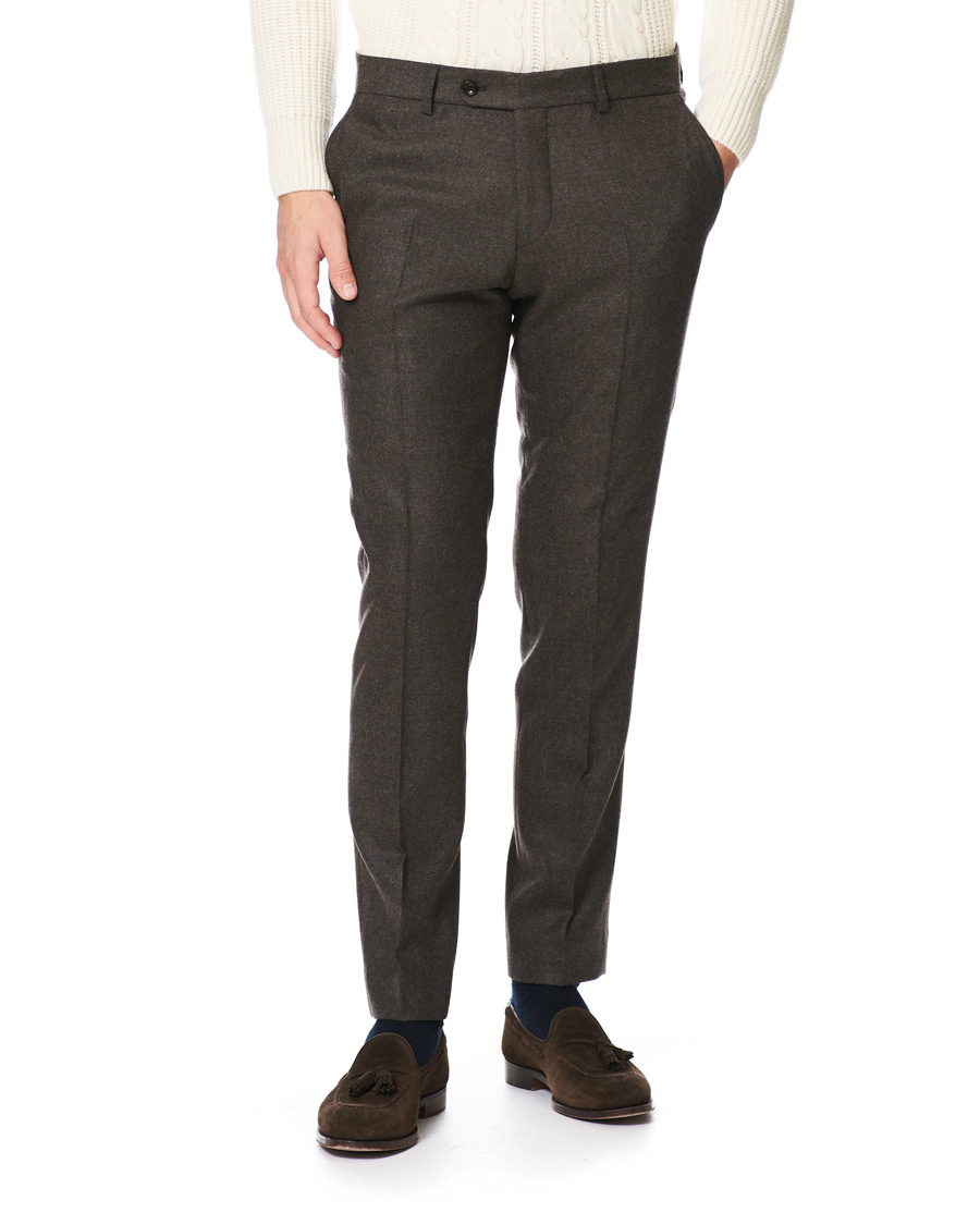 Herren | Hosen | Morris | Rodney Flannel Trousers Brown