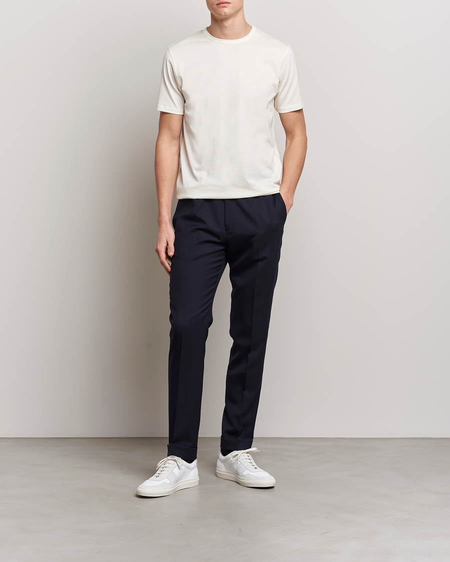 Herren | T-Shirts | Sunspel | Crew Neck Cotton Tee Archive White