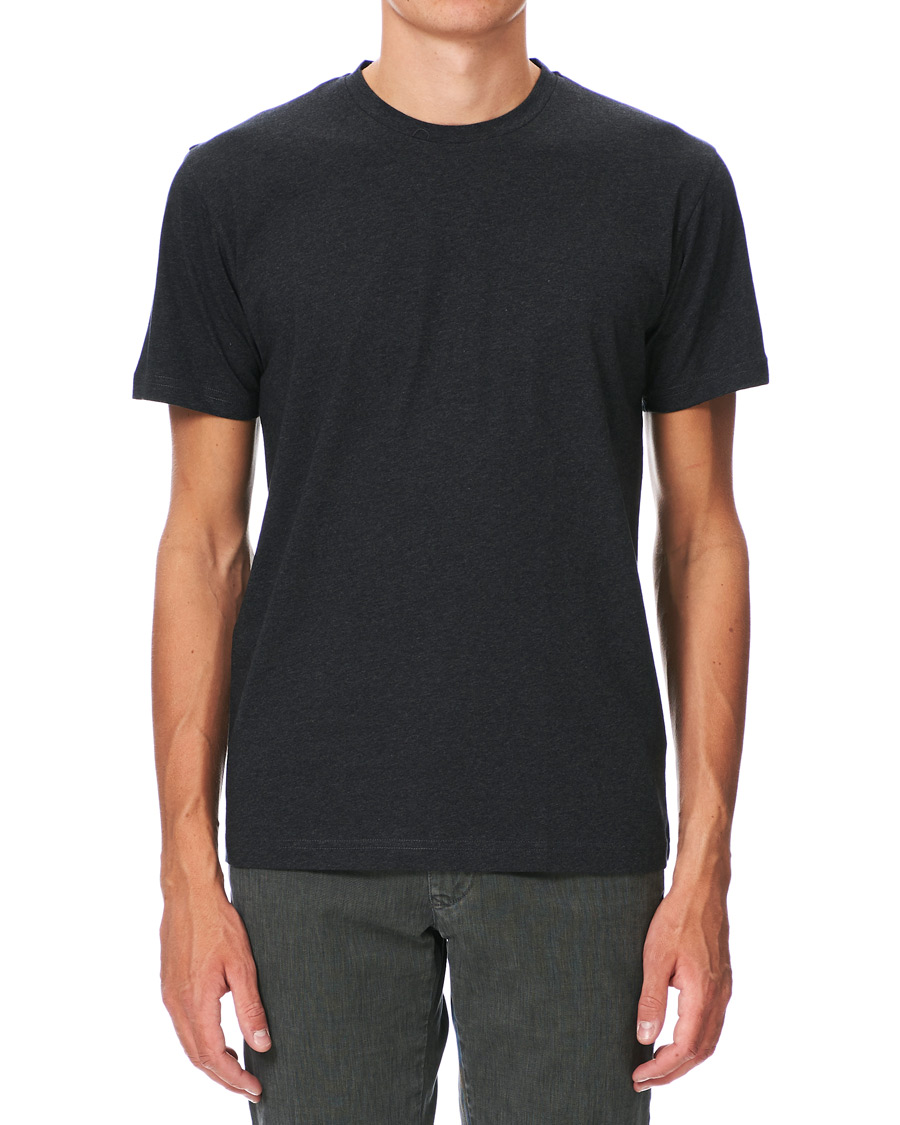 Herren | T-Shirts | Sunspel | Riviera Organic Tee Charcoal Melange