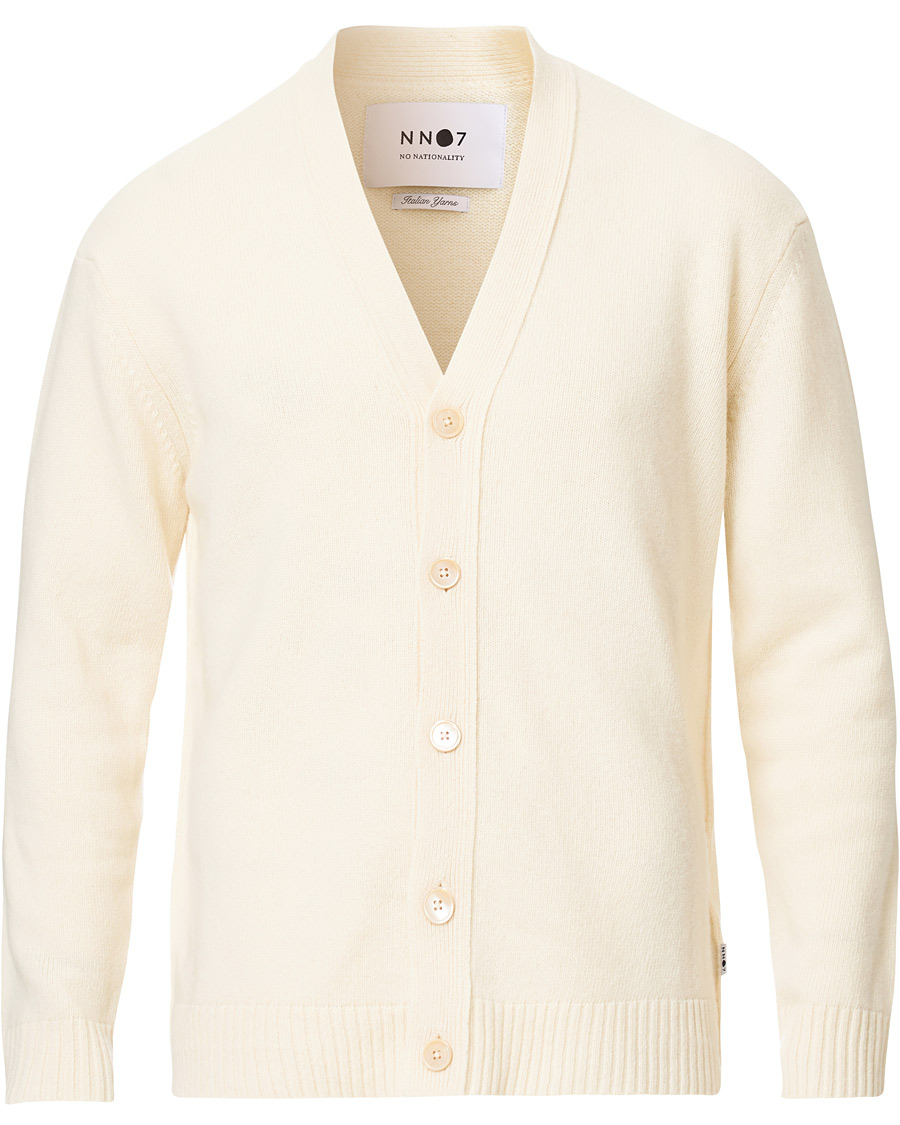 Herren | Pullover | NN07 | Björn Wool Cardigan Cream