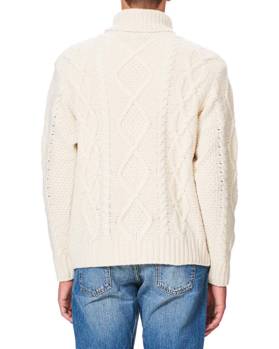 Herren | Pullover | Nudie Jeans | Didrik Braided Rollneck Dusty White