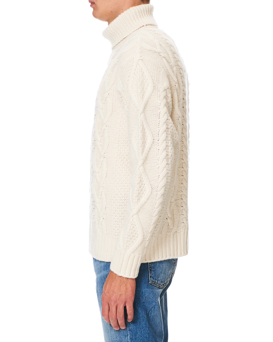 Herren | Pullover | Nudie Jeans | Didrik Braided Rollneck Dusty White