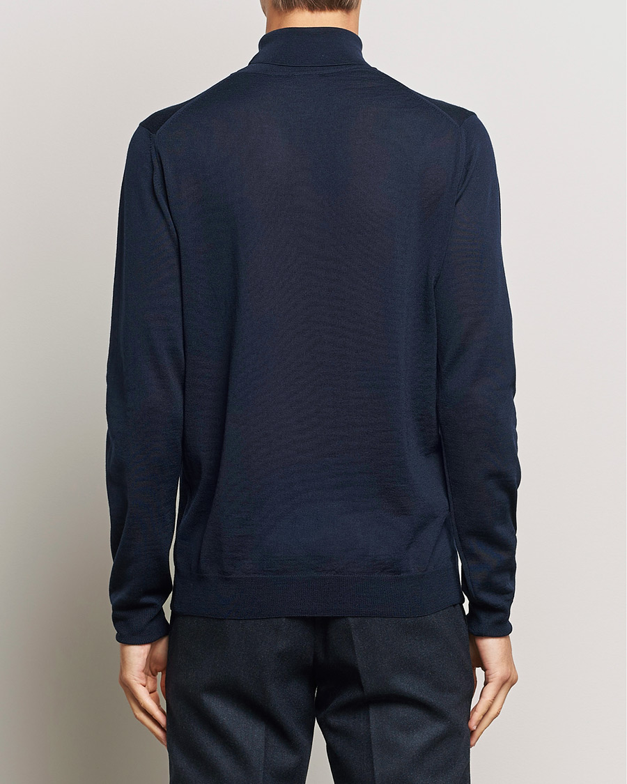 Herren | Pullover | Stenströms | Fine Merino Rollneck Navy