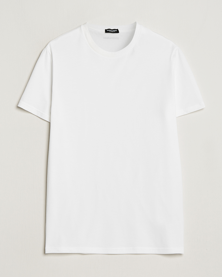Herren | T-Shirts | Dsquared2 | 2-Pack Cotton Stretch Crew Neck Tee White