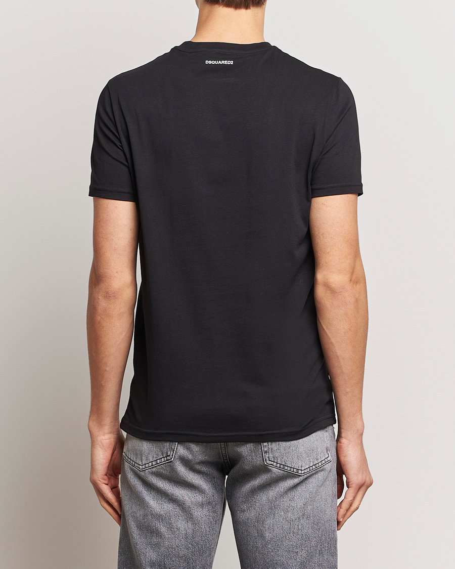 Herren | T-Shirts | Dsquared2 | 2-Pack Cotton Stretch Crew Neck Tee Black