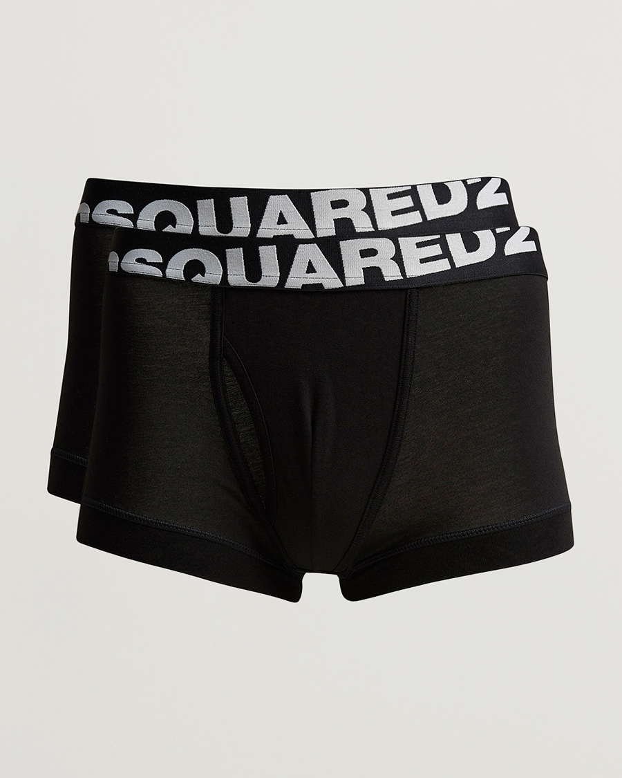 Herren | Unterwäsche | Dsquared2 | 2-Pack Cotton Stretch Trunk Black