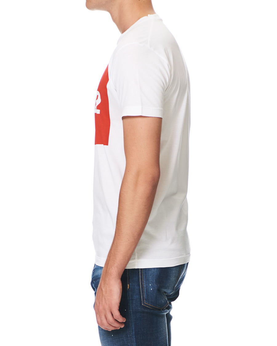 Herren | T-Shirts | Dsquared2 | Cool Fit Box Print Logo Crew Neck Tee White