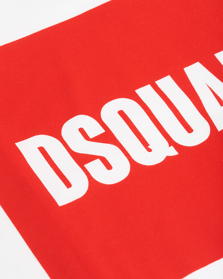 Herren | T-Shirts | Dsquared2 | Cool Fit Box Print Logo Crew Neck Tee White